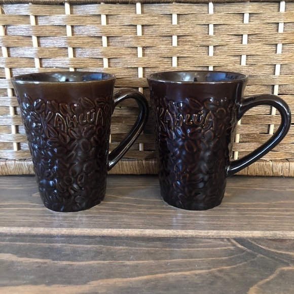 Kahlua coffee bean mugs set of 2 brown Pernod Richard - Picture 8 of 8
